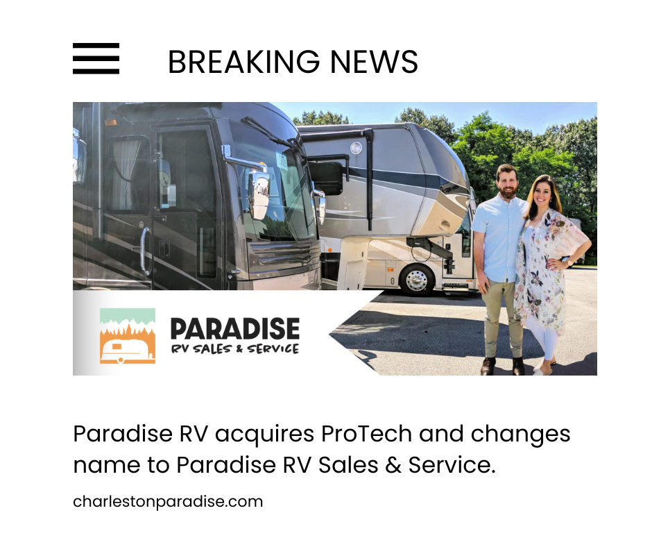 Paradise RV Changing Name Press Release